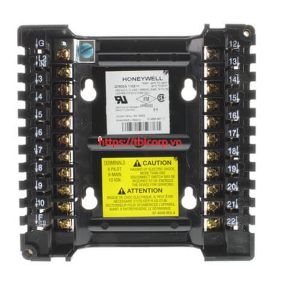 Q7800A,B 22 Đế cắm nối dây của bộ điều khiển đầu đốt